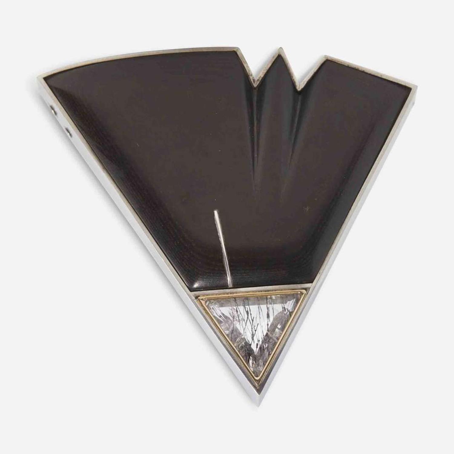 Eleanor Moty (American, b. 1945) Micarta Brooch, USA, 1988