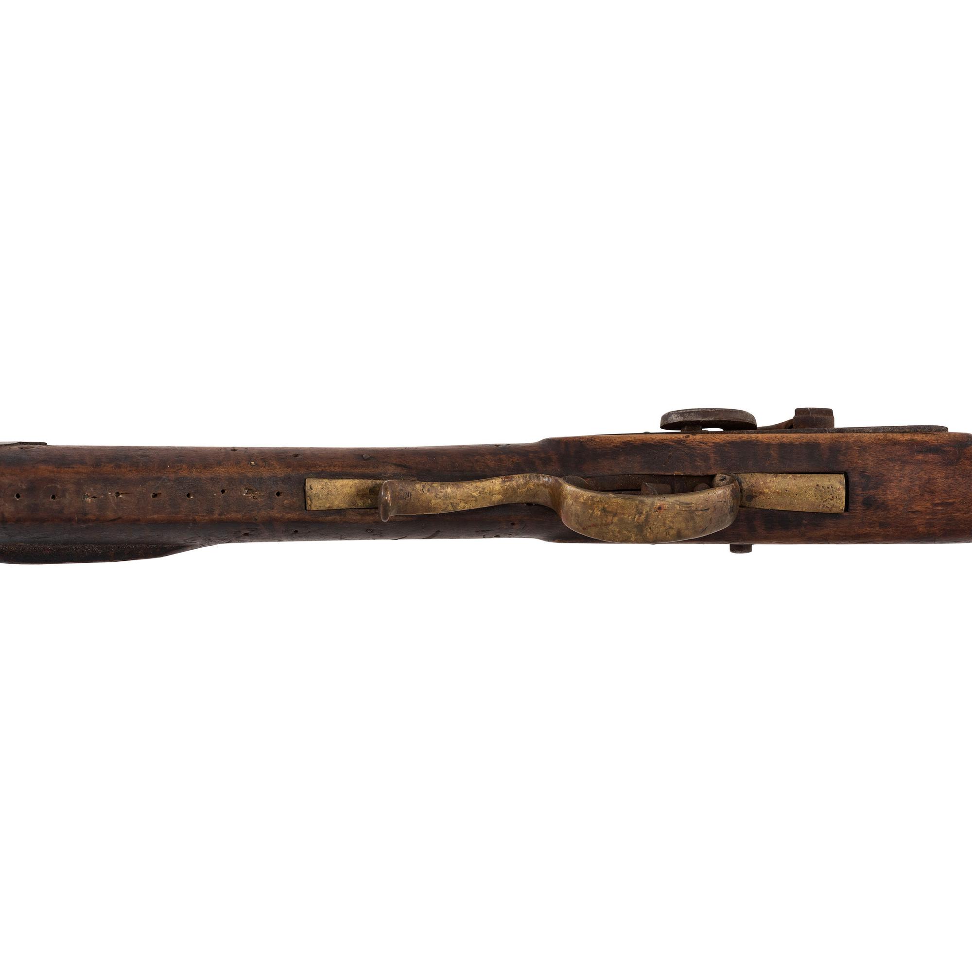Full Stock Leman Percussion Rifle Showing Native American Use