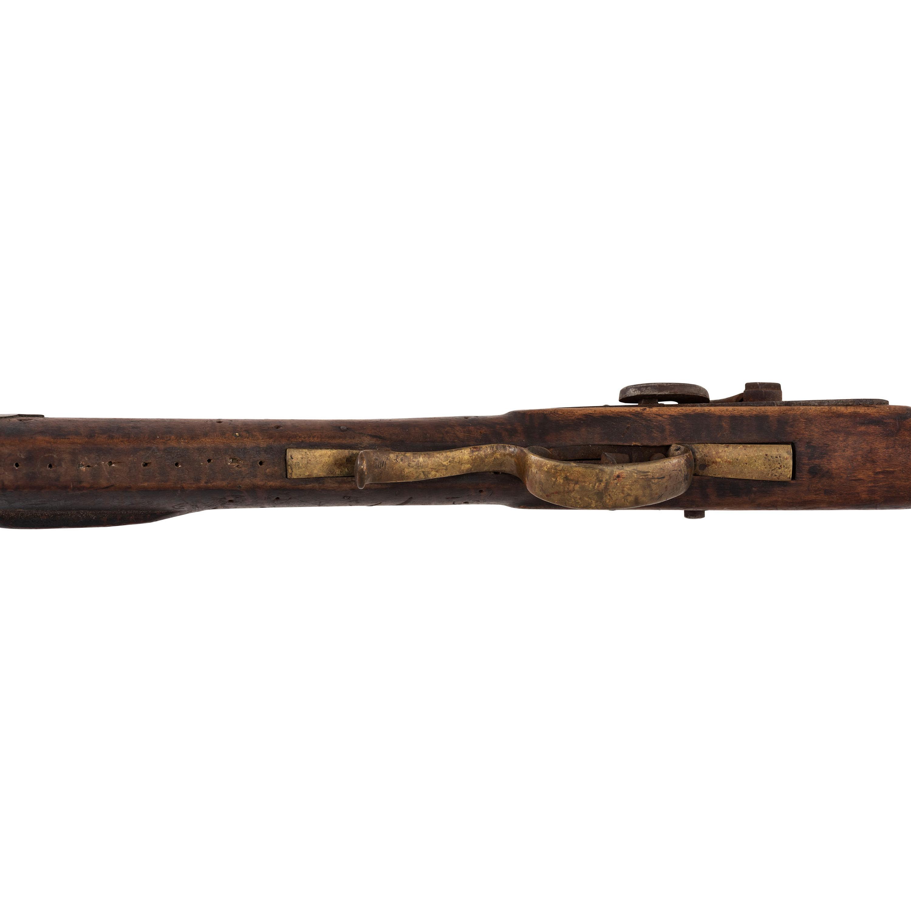 Full Stock Leman Percussion Rifle Showing Native American Use