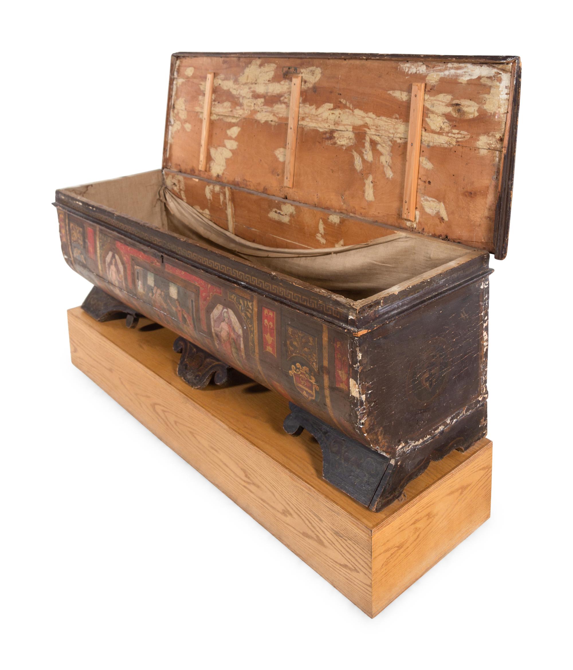 An Italian Polychrome Painted Cassone