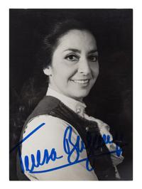 [20TH-CENTURY OPERA SINGERS]. A group of 7 photographs of opera singers from the 1950s-1960s, most signed, comprising images of: