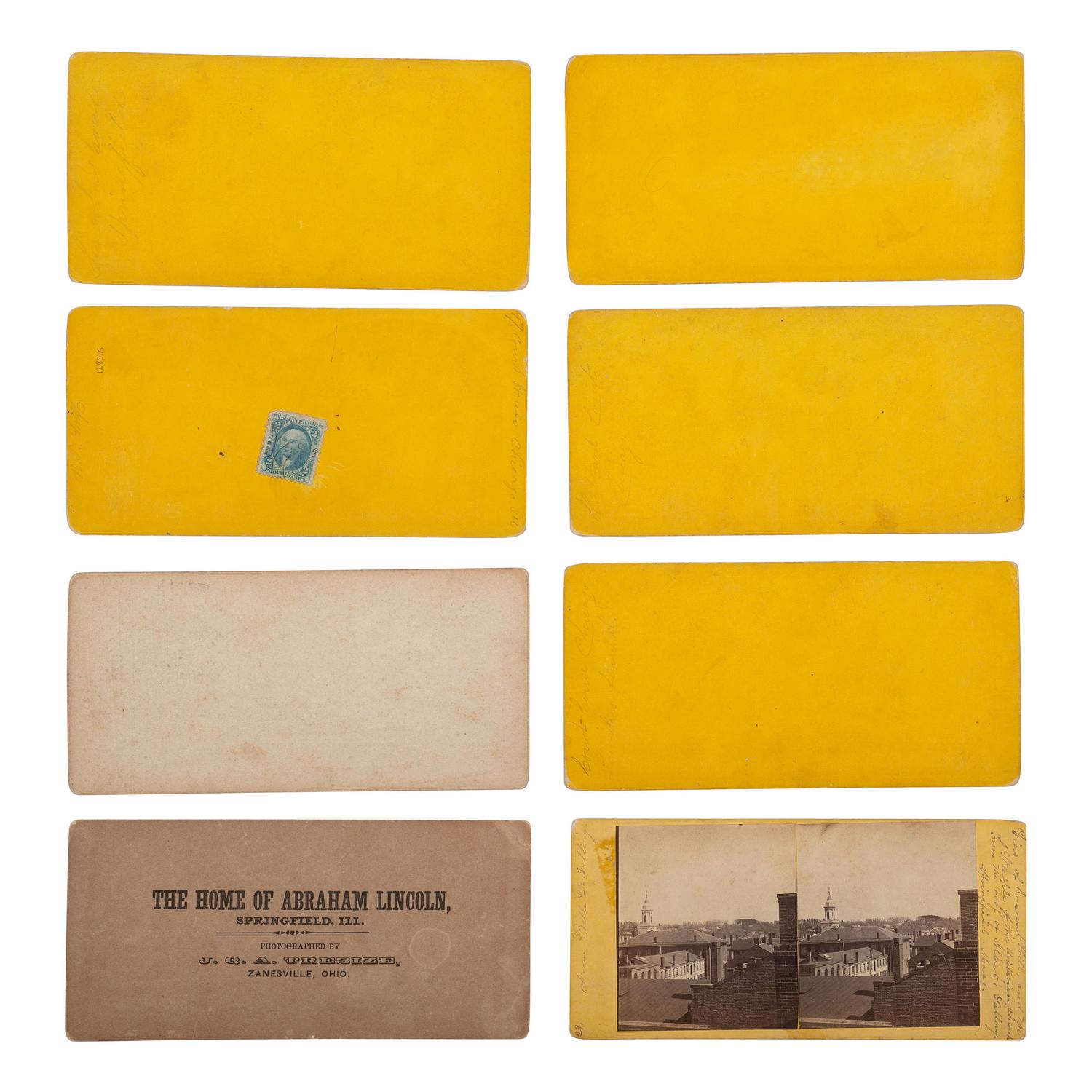 [Lincoln, Abraham] Group of Eight Stereoviews of Lincoln's Funeral in Chicago and Springfield