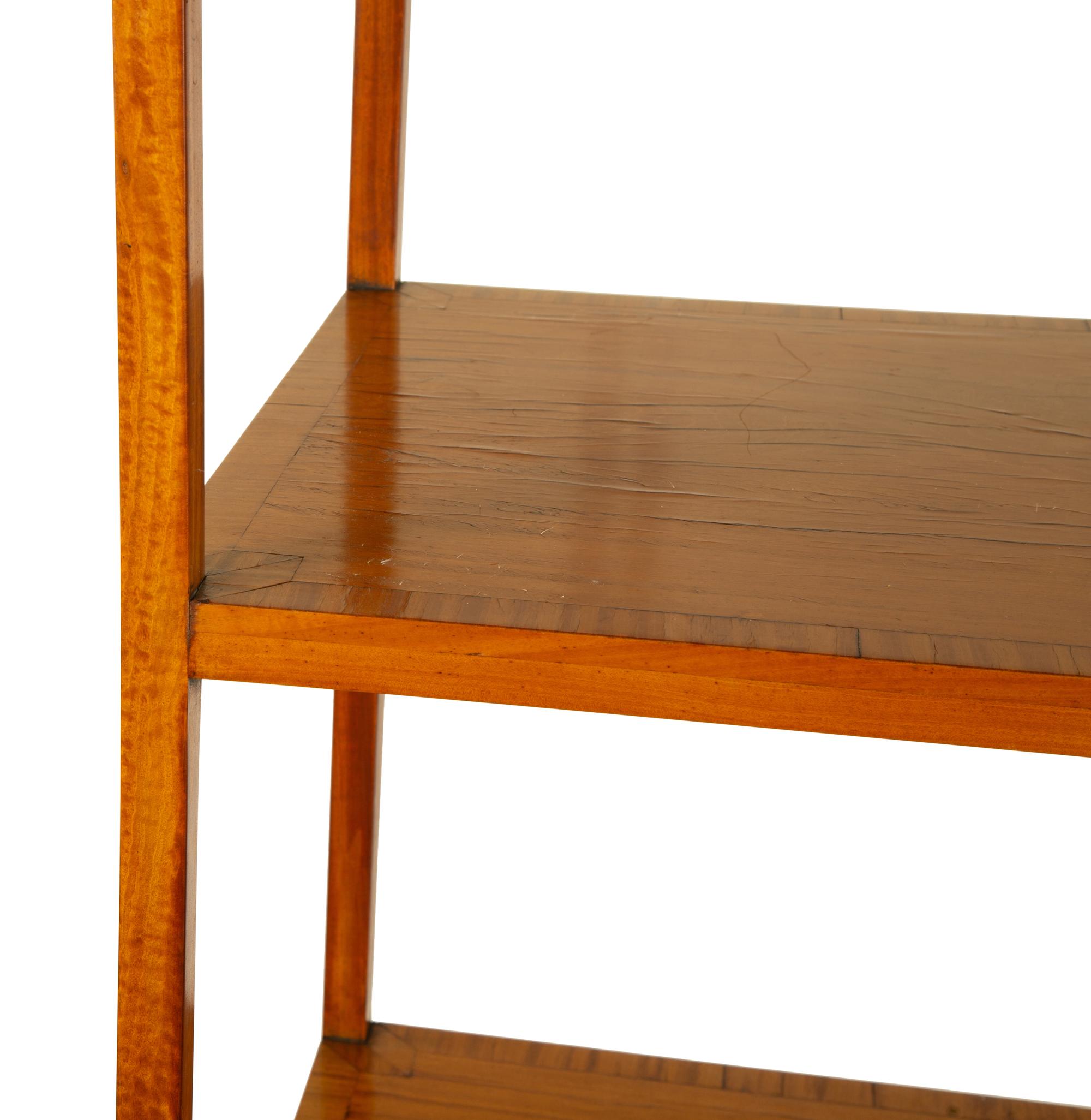 A Swedish Neoclassical Satinwood Etagere — 19TH CENTURY