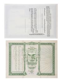 [AFRICAN AMERICANA]. A group of 4 stock certificates or bonds with African American subject matter, incl. stock in Lena Horne Beauty Products Inc.