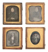 [EARLY PHOTOGRAPHY]. 18 sixth plate daguerreotypes of adolescent males and females.
