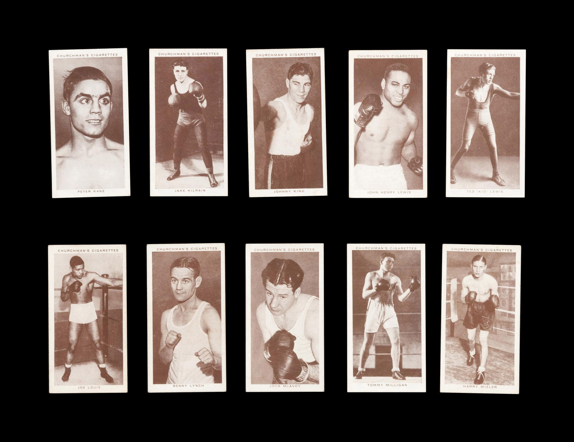 A Complete Set of 50 1938 Churchman Boxing Personalities Cards,
