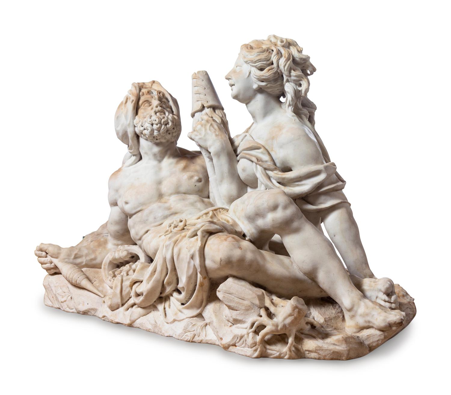 An Italian Carved Marble Figural Group