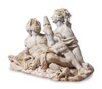An Italian Carved Marble Figural Group