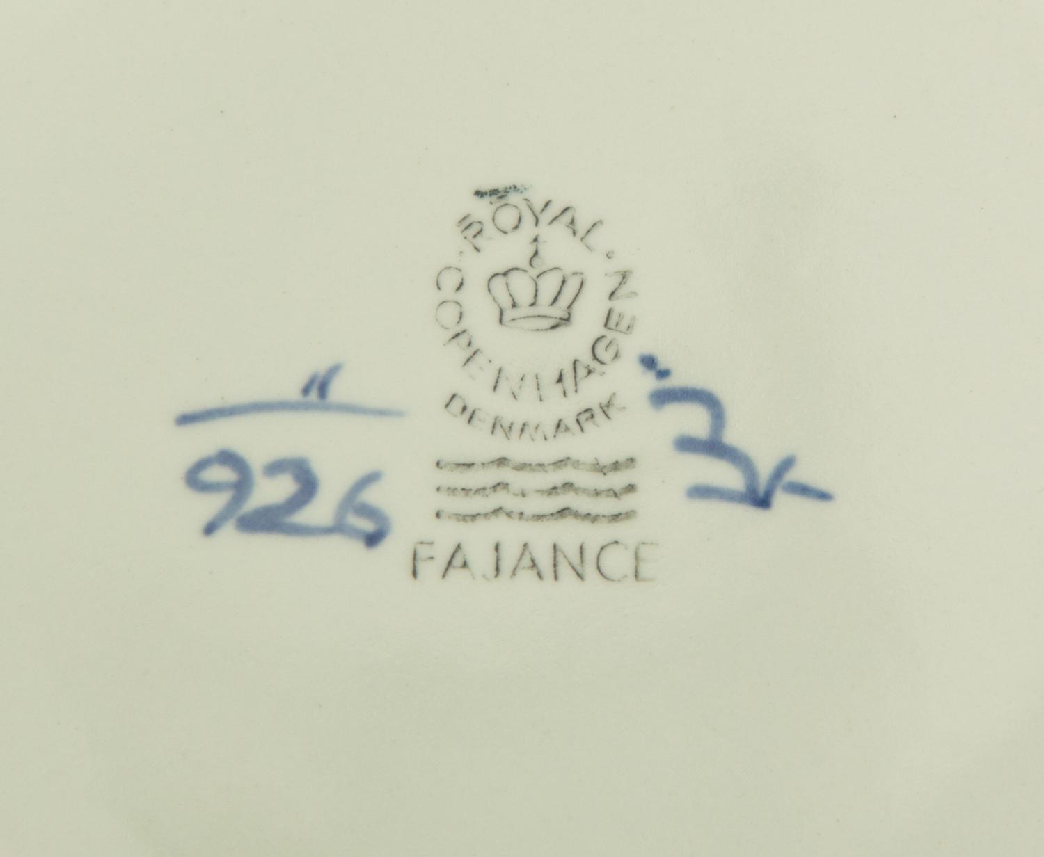 A Royal Copenhagen Tranquebar Blue Porcelain Dinner Service