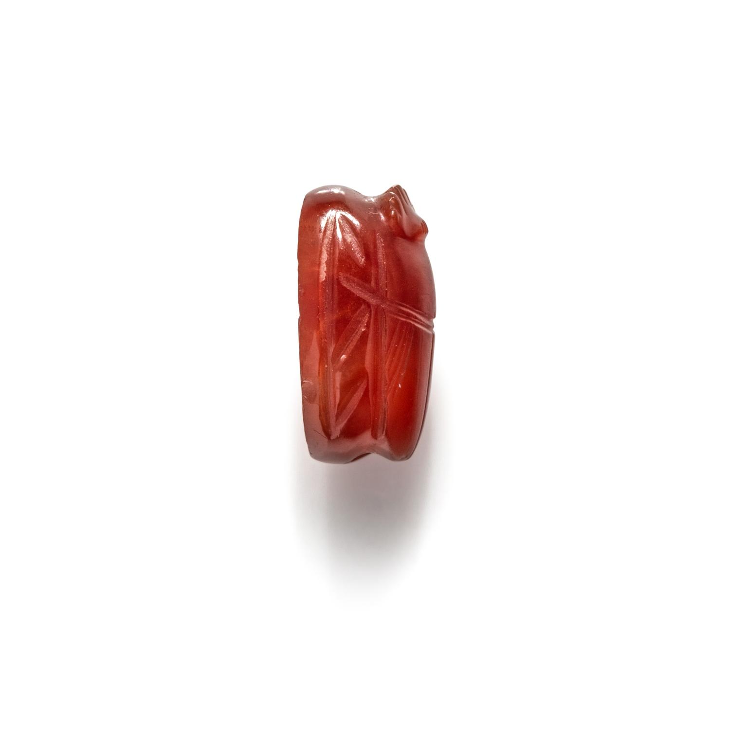 An Etruscan Carnelian Scarab with a Biga Chariot
