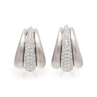 DAMIANI, WHITE GOLD AND DIAMOND EARCLIPS