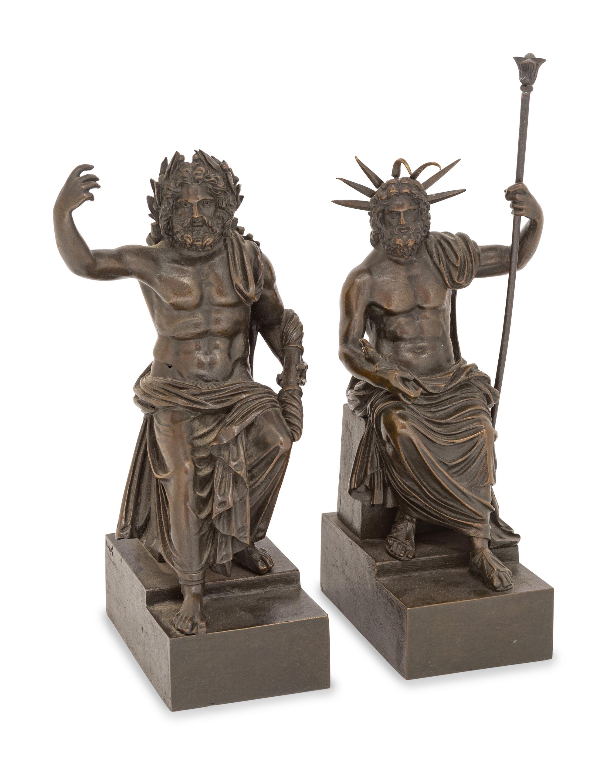 A Pair of Continental Cast Metal Figures