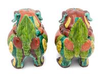 A Pair of Chinese Export Polychrome Glazed Porcelain Containers