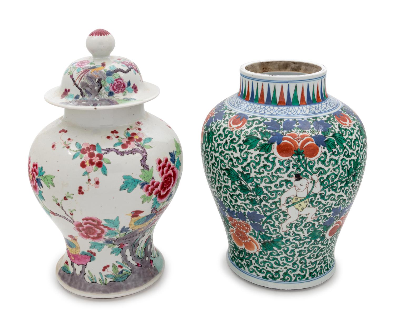 Two Chinese Export Porcelain Jars