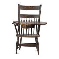 A Grain Painted Writing Arm Windsor Chair