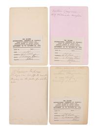 [SOULE, William S. (1836-1908), photographer]. A group of 4 cabinet cards of Southern Cheyenne Indians, incl. Chief Whirlwind and a camp scene. Ca early 1870s.