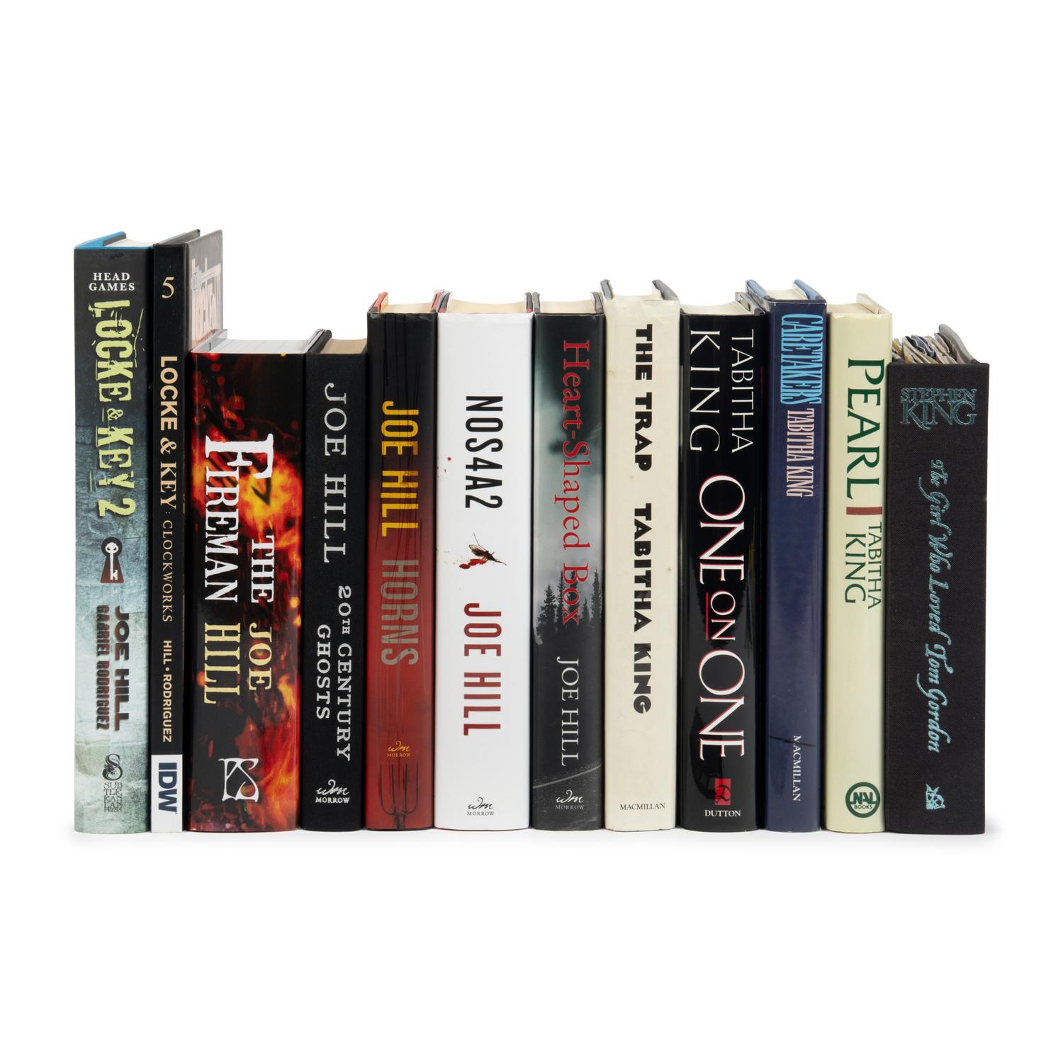 [King, Stephen, Tabitha, and Joseph ("Joe Hill")]. A group of 13 first editions, many signed, comprising: