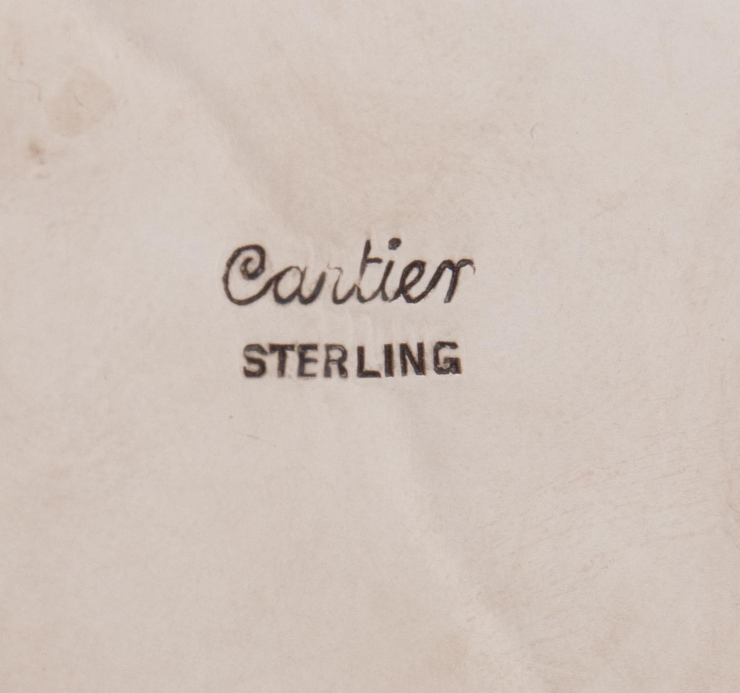 A Cartier Silver Pen Holder and Fountain Pen