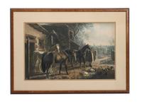 John Frederick Herring, (British, 1798-1865), Farm Scene