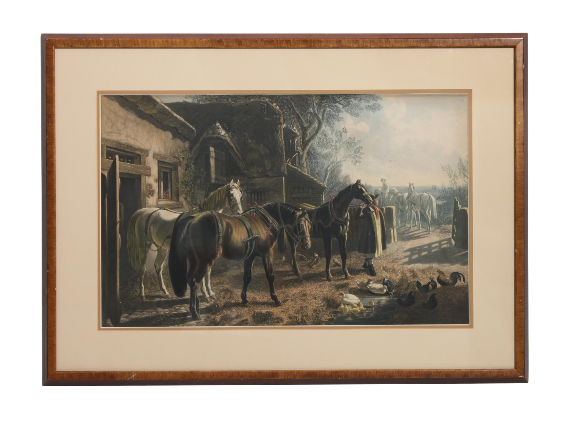 John Frederick Herring, (British, 1798-1865), Farm Scene