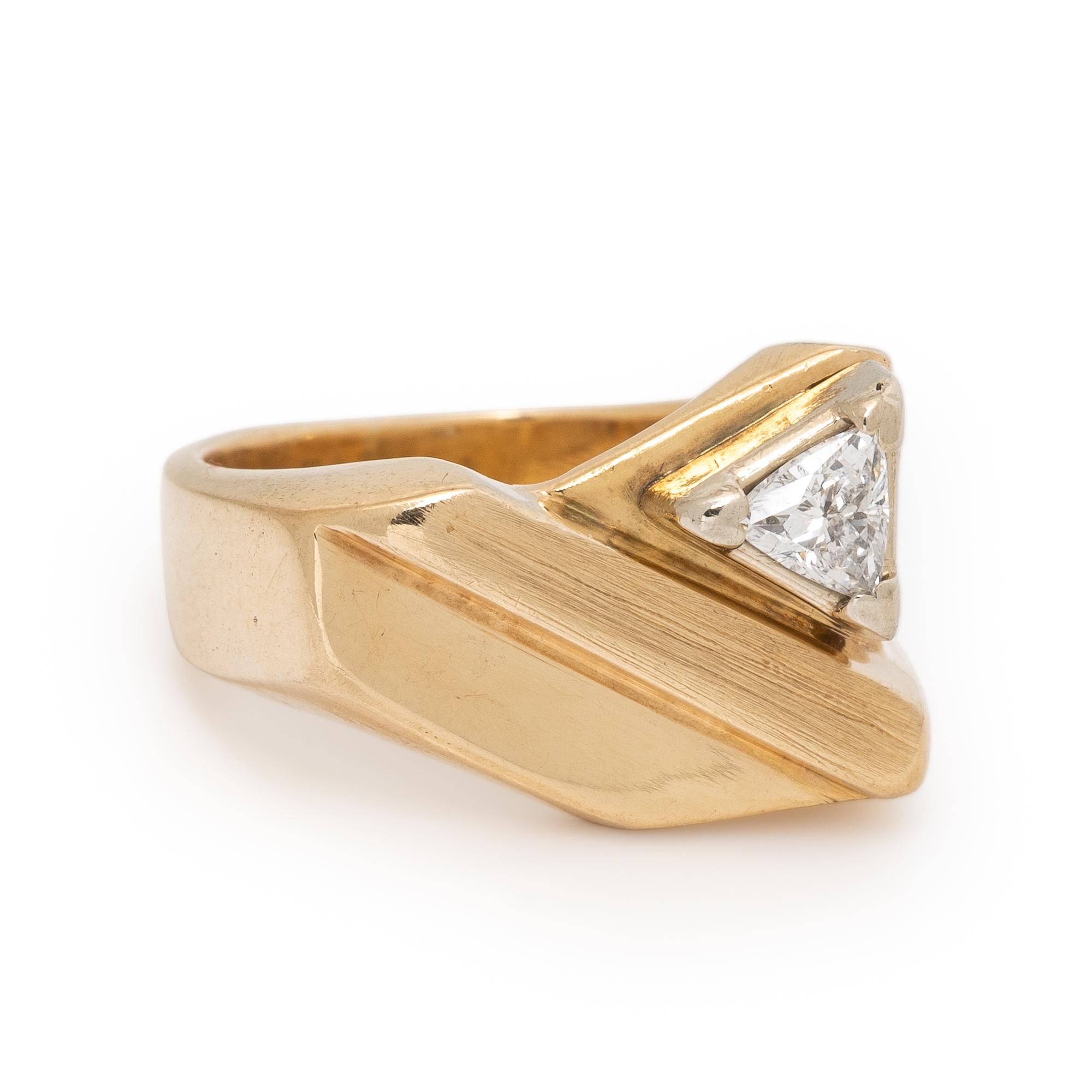 Yellow Gold and Diamond Ring