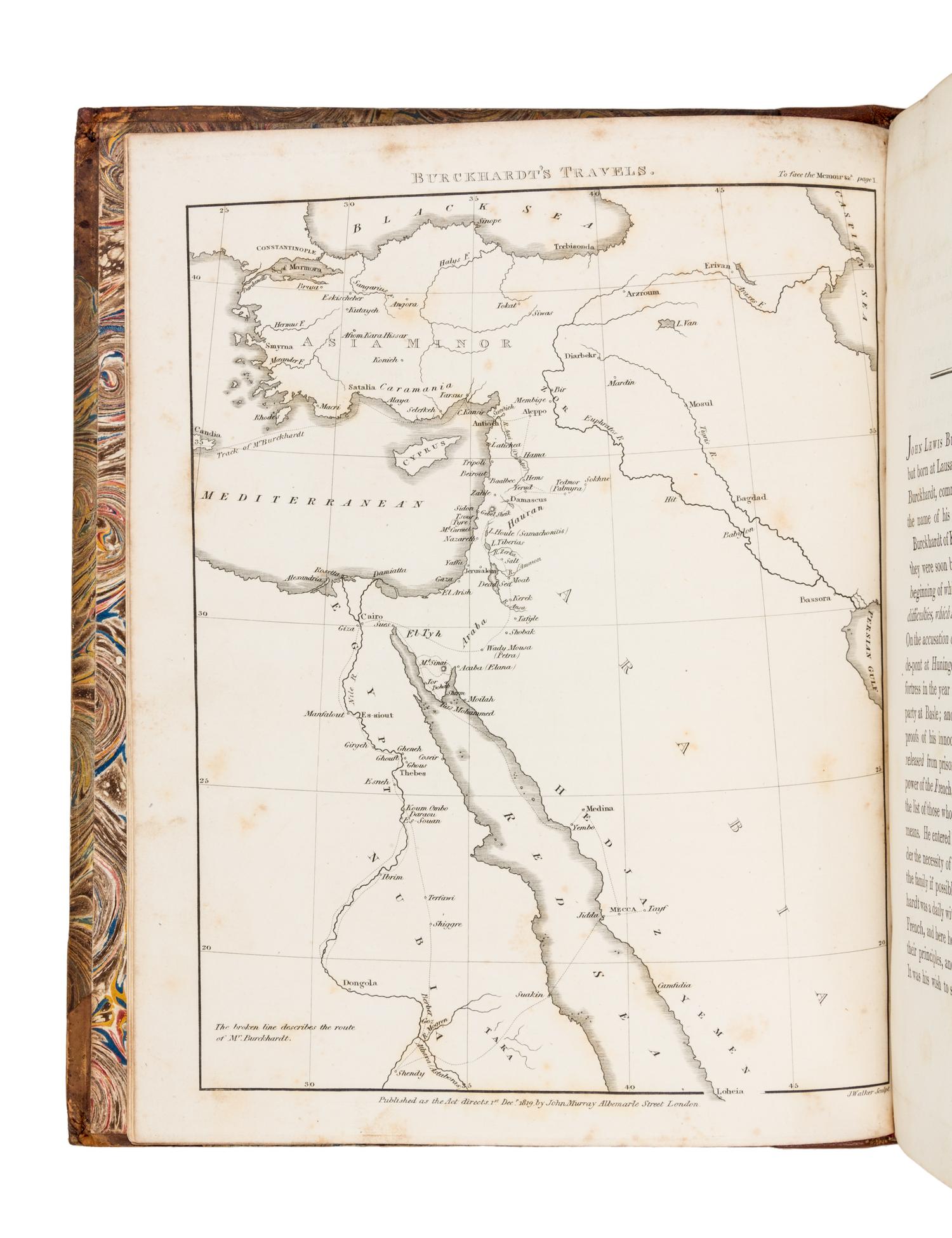 BURCKHARDT, John Lewis (1784-1817). Travels in Nubia. London: John Murray, 1819.