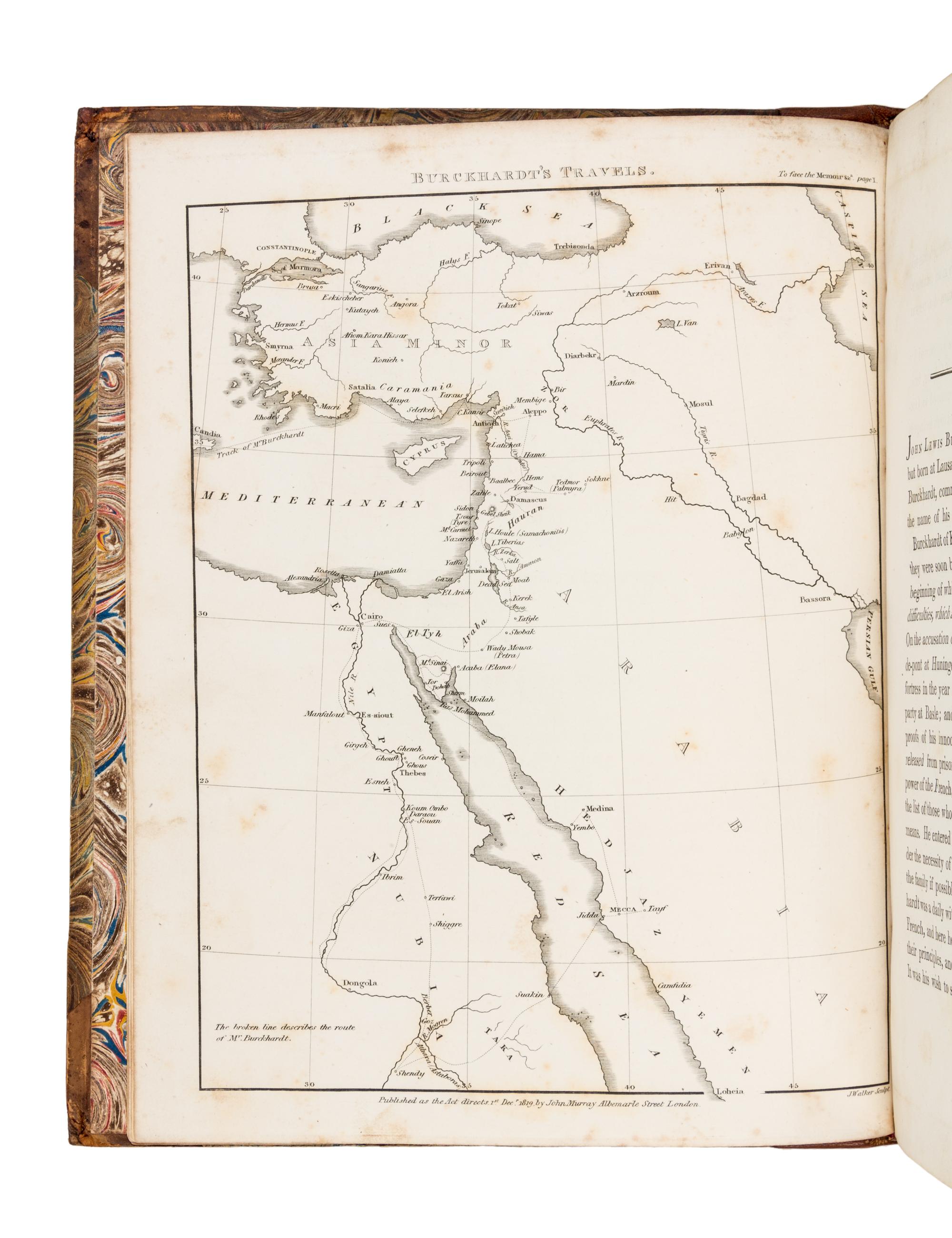 BURCKHARDT, John Lewis (1784-1817). Travels in Nubia. London: John Murray, 1819.