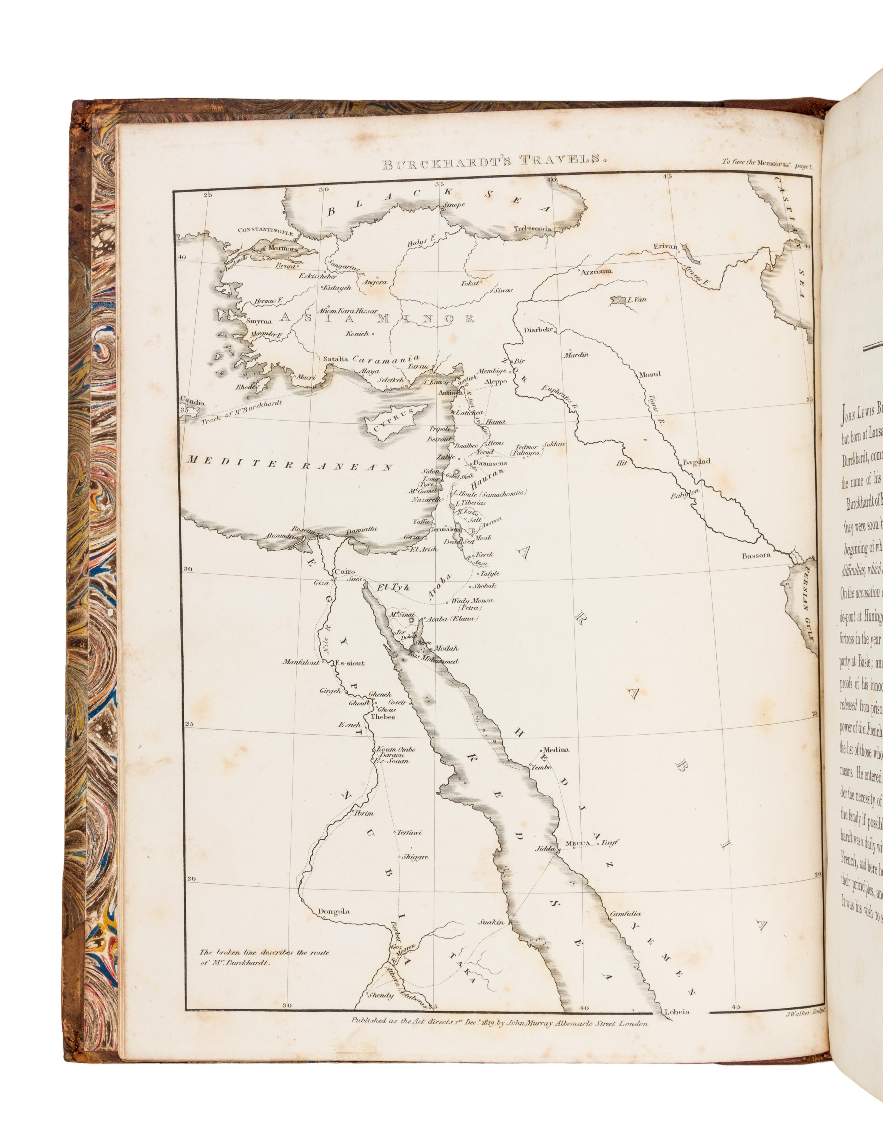 BURCKHARDT, John Lewis (1784-1817). Travels in Nubia. London: John Murray, 1819.