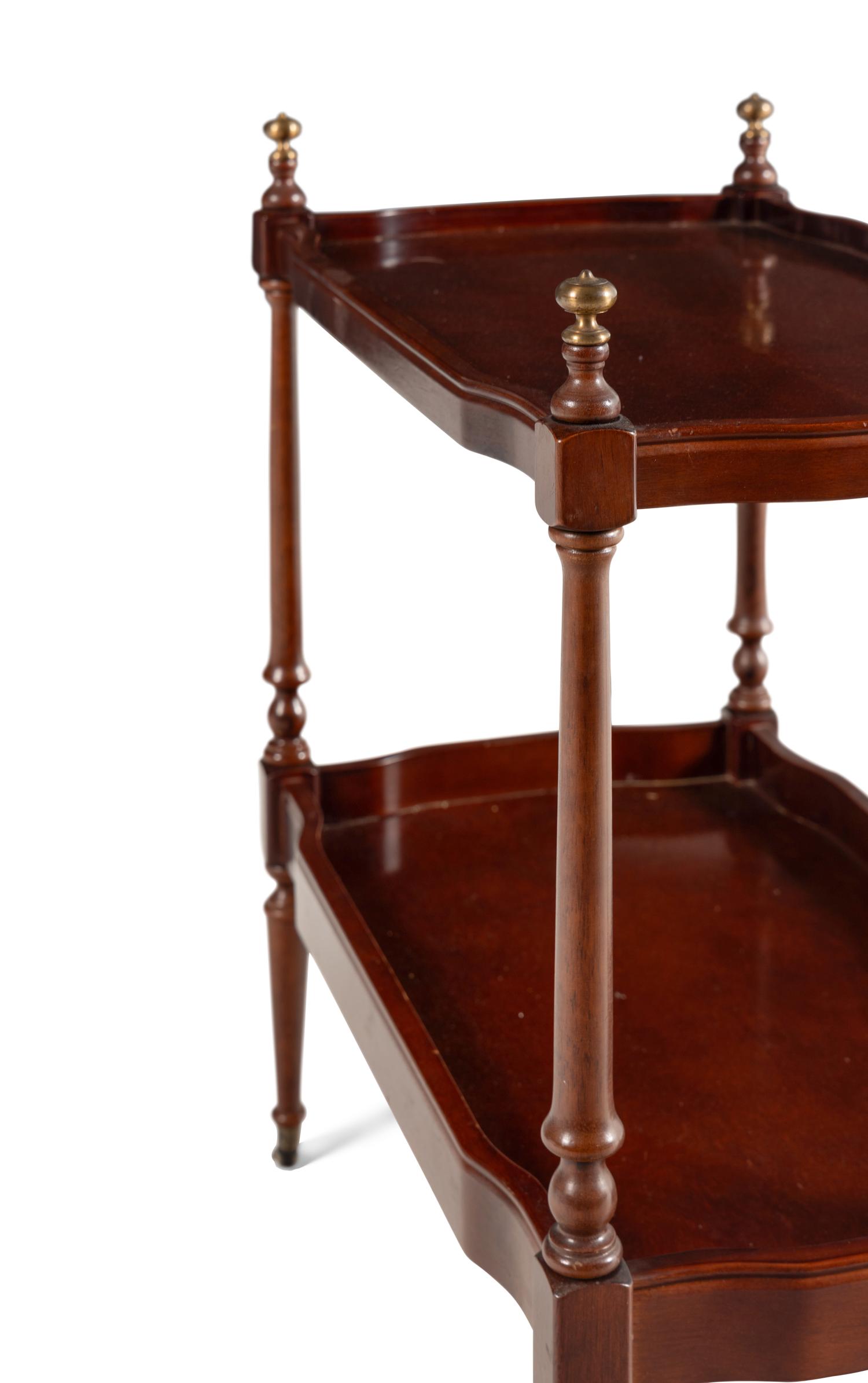 A George III Style Mahogany Two-Tiered Side Table
