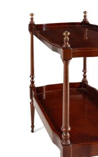 A George III Style Mahogany Two-Tiered Side Table