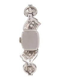 HAMILTON, PLATINUM AND DIAMOND WRISTWATCH