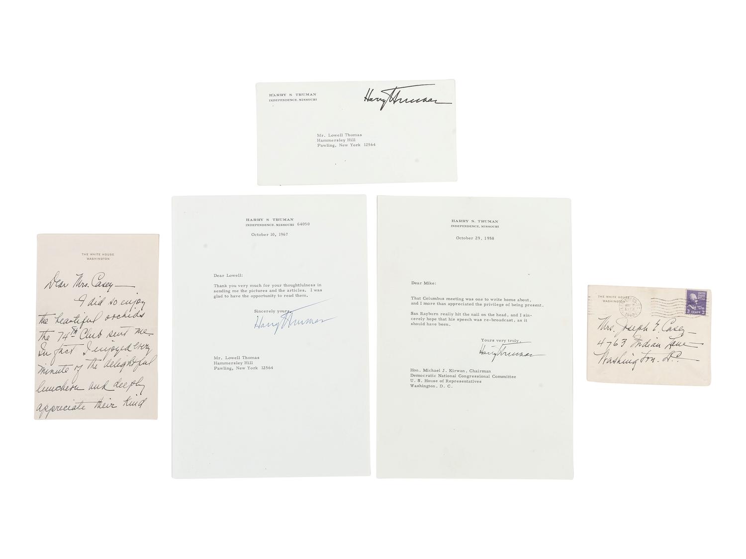 [PRESIDENTS]. Documents signed by Franklin D. ROOSEVELT, Harry TRUMAN, and others.