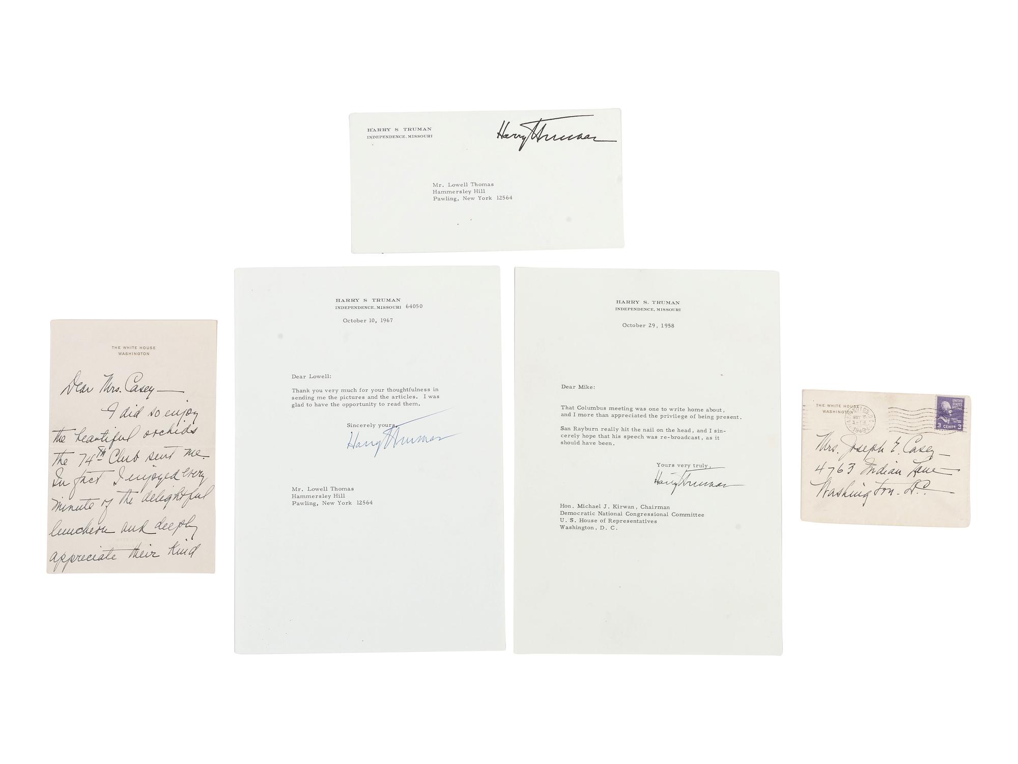 [PRESIDENTS]. Documents signed by Franklin D. ROOSEVELT, Harry TRUMAN, and others.