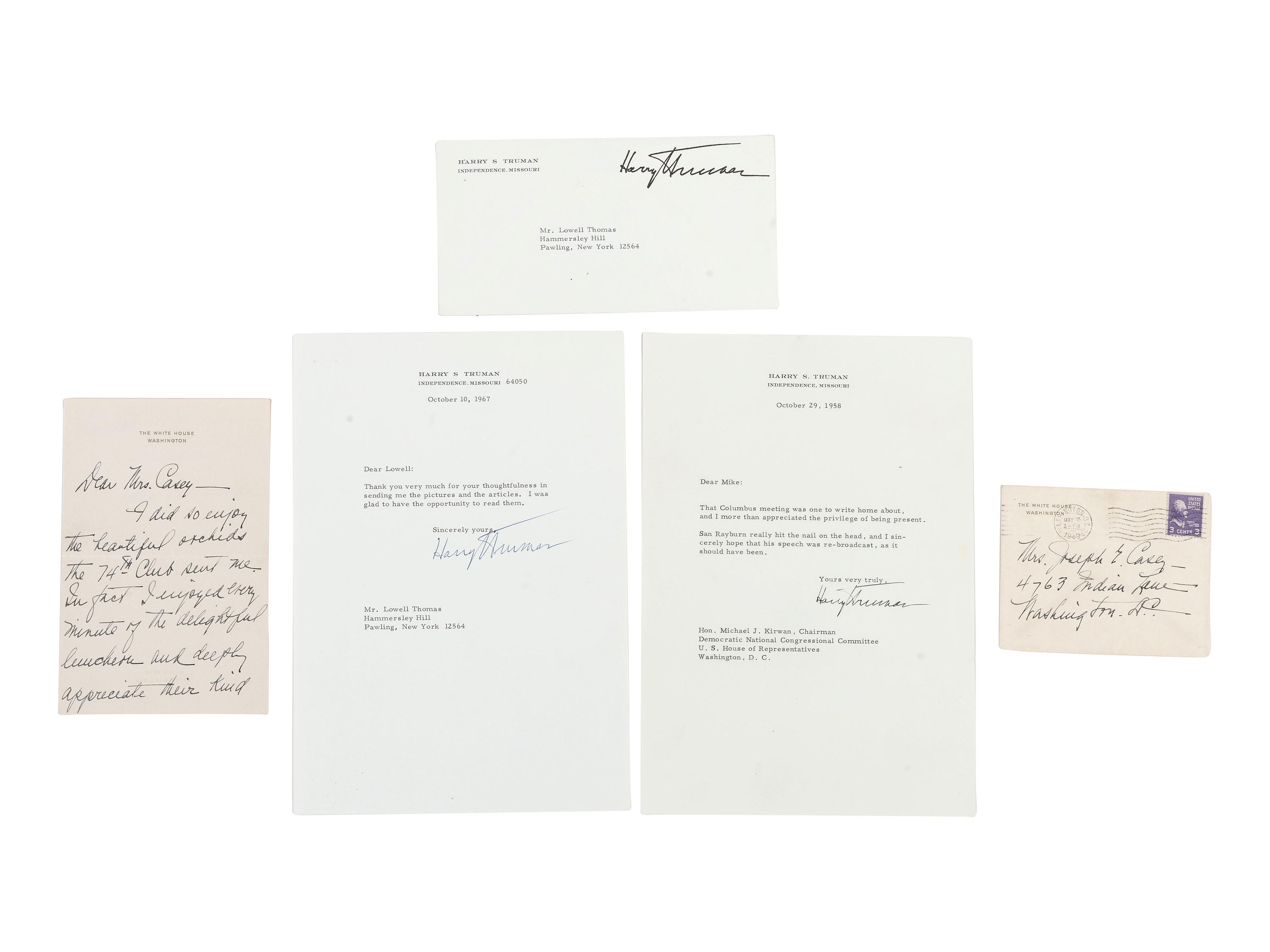 [PRESIDENTS]. Documents signed by Franklin D. ROOSEVELT, Harry TRUMAN, and others.