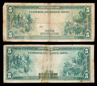 Two United States Series 1914 $5 Federal Reserve Notes