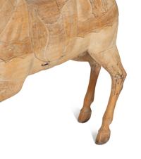 A Pair of Italian Carved Wood Carousel Horses in the Manner of Gustav Dentzel