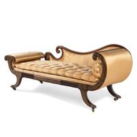 A Regency Brass-Inlaid Rosewood Méridienne