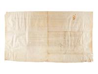 [REVOLUTIONARY WAR]. A group of 2 documents relating to the Province of Upper Canada, including one signed by Loyalist Samuel Smith (1756-1826) who served as Captain of the Queen's Rangers and surrendered at Yorktown.