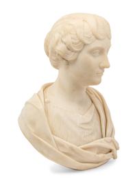 A Continental Marble Bust of a Woman