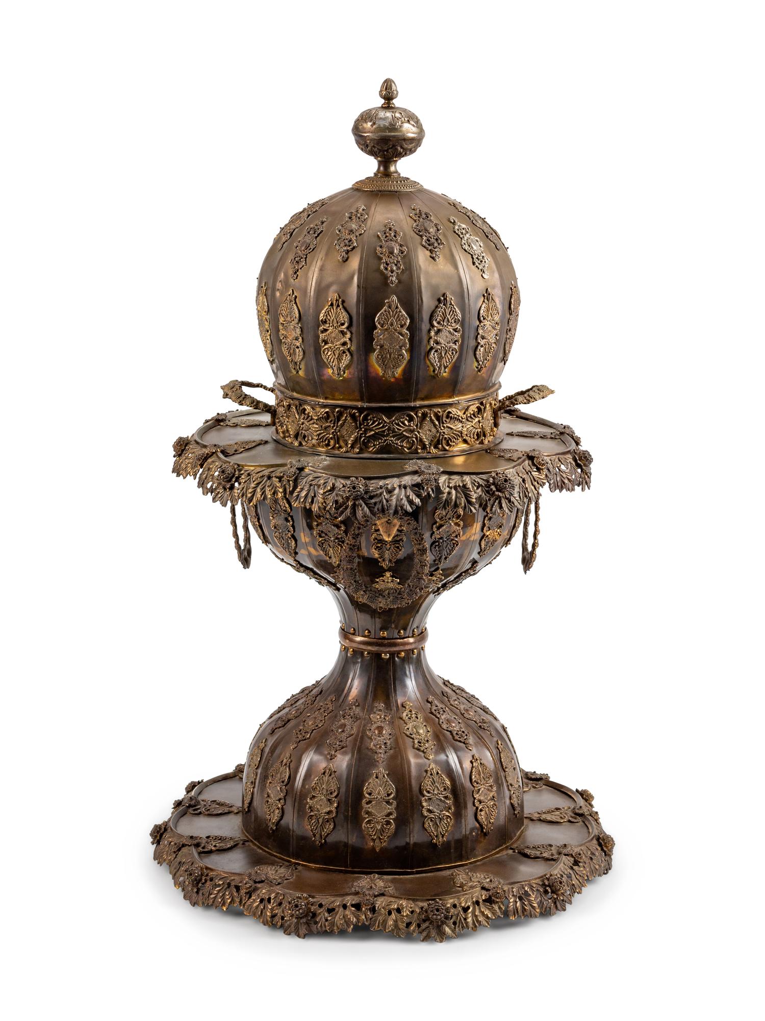 A Moorish Style Brass Brazier