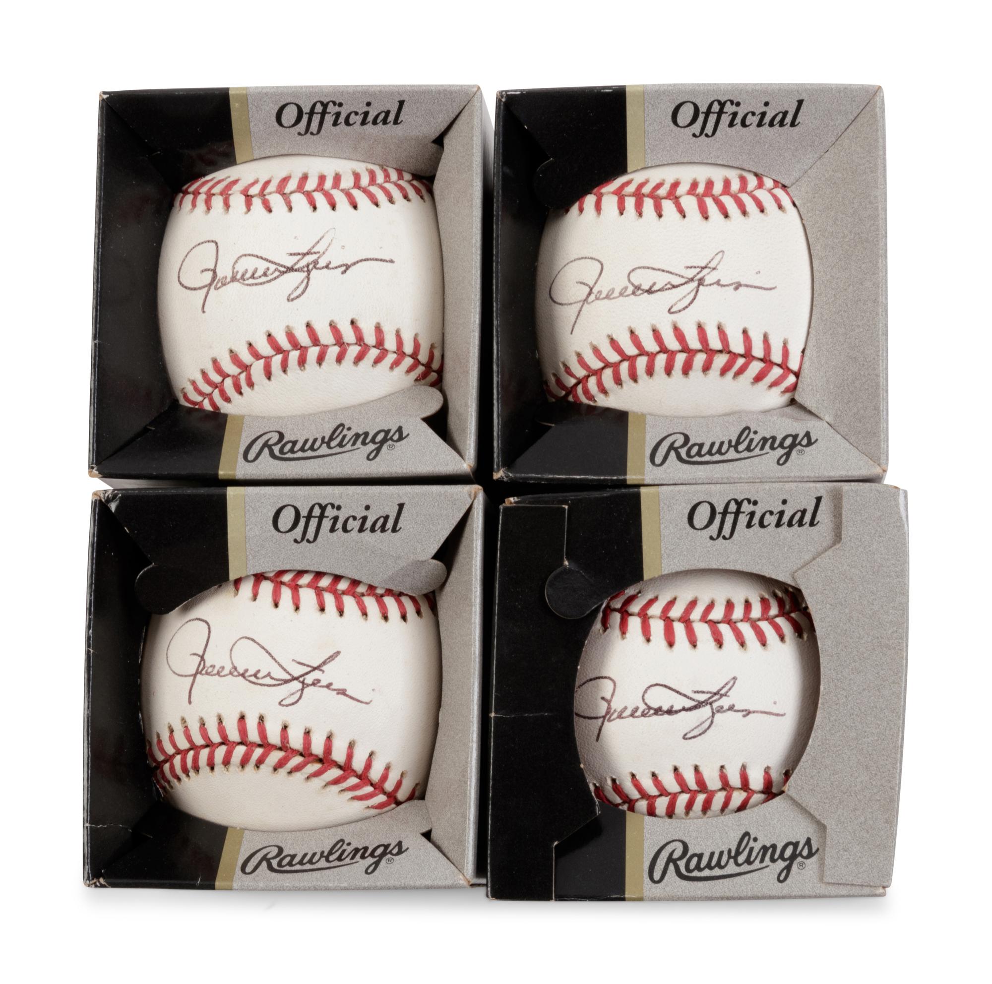 A Group of Four Rollie Fingers Signed Baseballs,