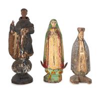 A Group of Three Saint Figures