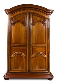 A French Provincial Walnut Armoire Height 97 x width 64 x depth 27 inches. — 18TH CENTURY