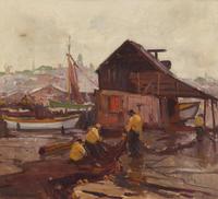 Emile Albert Gruppé (American, 1896–1978) - Checking the Nets