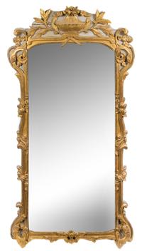 A Louis XVI Painted and Gilt Pier Mirror — LATE 18TH CENTURY