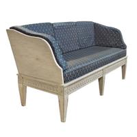 A Two Person Upholstered Settee 70" W x 26" D x 33" H — Sweden, 20th Century