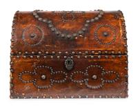 A Leather-Clad and Nailhead-Decorated Box