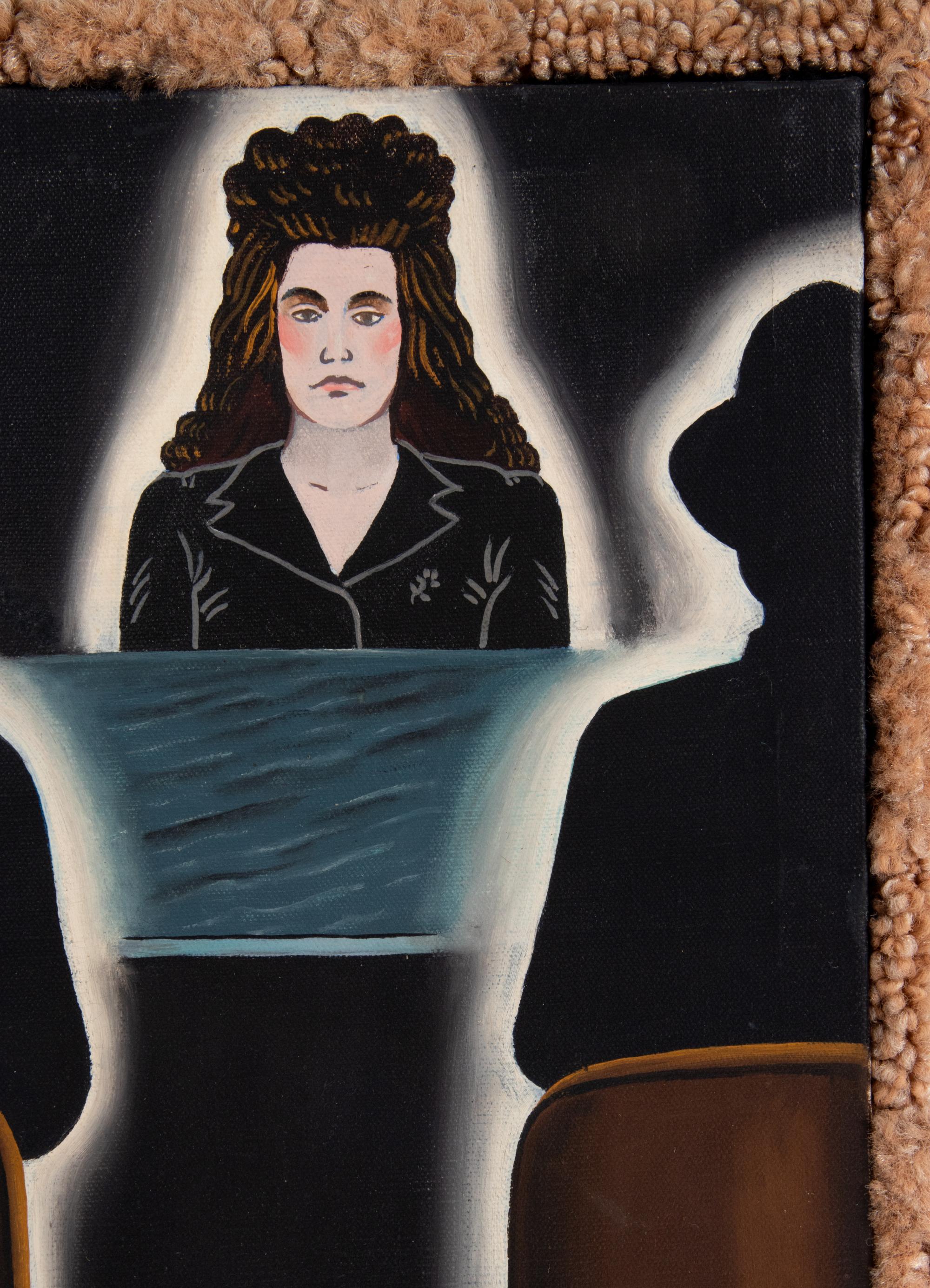Untitled (Two Figures at Bar, Female Behind Counter, Carpet Frame ), 1969