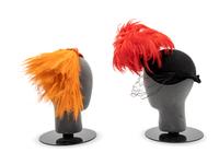 Two Bes-Ben Hats with Feathers; One Red, One Orange, 1940s-1950s
