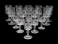 A Continental Molded Glass Part Stemware Service — 20TH CENTURY